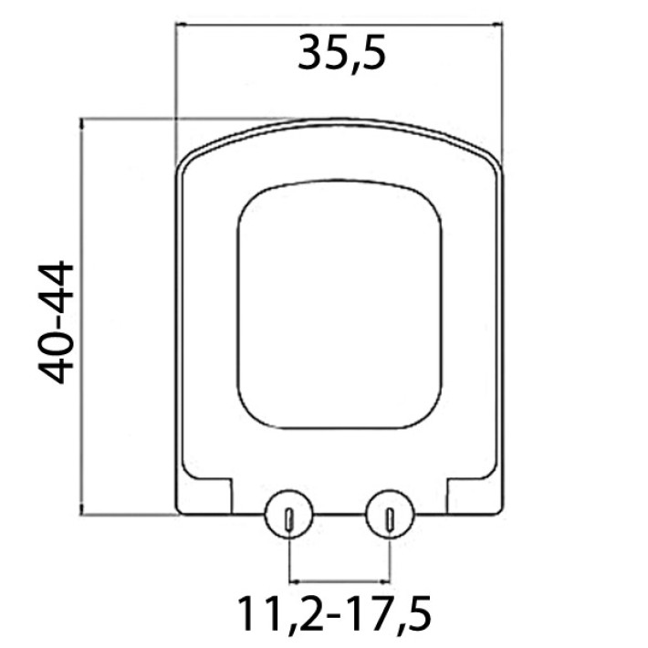Elvit 0403 Universal Quadro Καπάκι Λεκάνης 40-44x35.6εκ Λευκό Soft Close