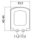Elvit 0403 Universal Quadro Καπάκι Λεκάνης 40-44x35.6εκ Λευκό Soft Close
