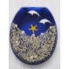Eurocasa 140 Καπάκι Τουαλέτας Polyresin Universal 36x43εκ. Μπλε  Δελφίνια 