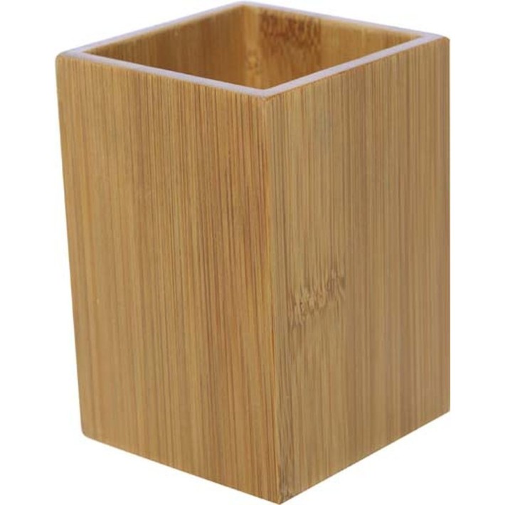 Eurocasa 6126 Ποτηροθήκη Bamboo 7x7x10εκ., Καφέ