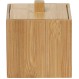 Eurocasa 6131 Βαμβακοθήκη Bamboo 10x10x10εκ., Καφέ