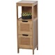 Eurocasa 9920 Ραφιέρα Συρταριέρα  με 2 συρτάρια 30x30x89,5εκ., Bamboo Φυσικό Ξύλο