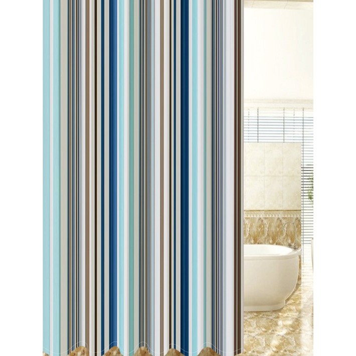 Frans Interior Design K13-20 Κουρτίνα Μπάνιου Υφασμάτινη 180x200 εκ., Πολύχρωμη