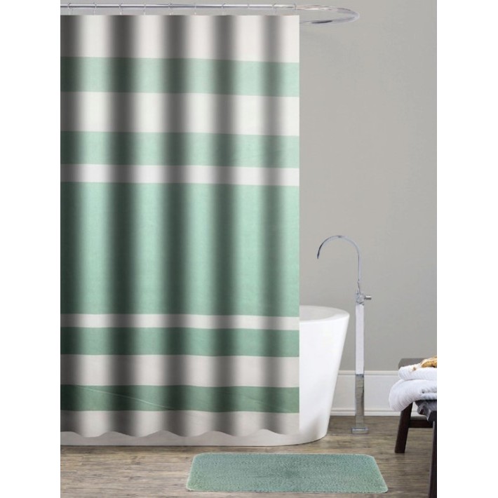 Frans Interior Design K31-20 Κουρτίνα Μπάνιου Υφασμάτινη 180x200 εκ., Λευκή Βεραμάν