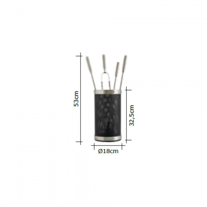 Zogometal 1150-K16 S/4 Εργαλεία σε Κουβά Ματ Ορο-Μαύρο
