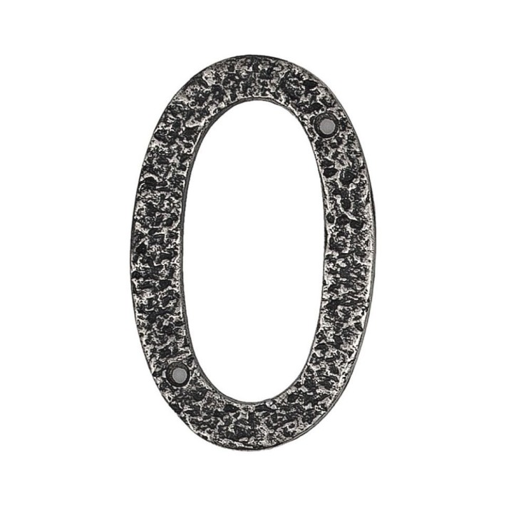 Roline 461 Πινακίδα με Αριθμό 0 από Αλουμίνιο Old Silver 100mm