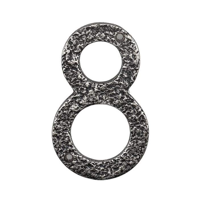 Roline 461 Πινακίδα με Αριθμό 8 από Αλουμίνιο Old Silver 100mm