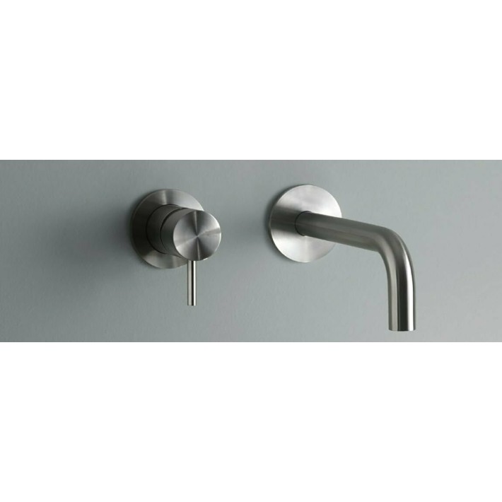 Imex Moscu GLT023/AC Σετ Μίκτης & Στόμιο Εντοιχισμού Νιπτήρα 1 Εξόδου Inox Ασημί